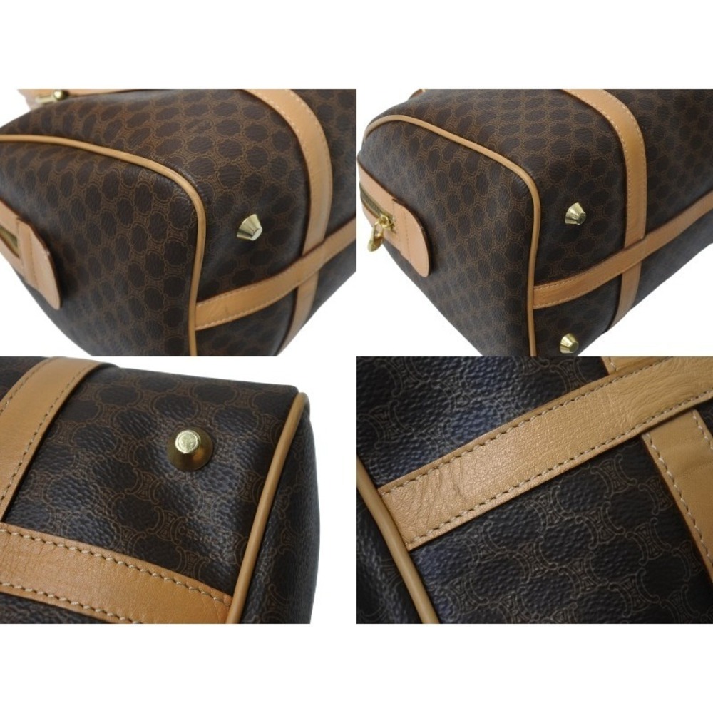 CELINE Boston Bag Macadam Beige Tan Brown Leather - Picture 9 of 10